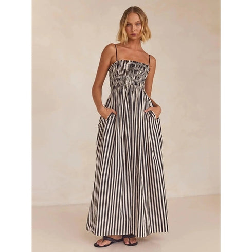 'Sancia' Striped Maxi Dress - Celes Fashion